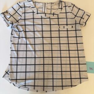 Sweet Wanderer Large Black/White Plaid w/ Pocket & Zipper#149